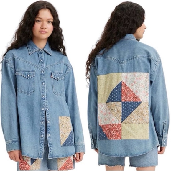 LEVI’S Dorsey Patchwork Western Shirt - Picture 1 of 15